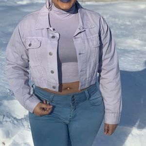 Pretty lilac denim jacket